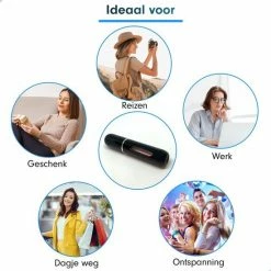 MaxedMore Navulbare Parfumverstuiver 5ml Zwart - 65 Keer Spraybare Parfum Verstuiver - Hervulbaar Tasverstuiver Voor Parfum - Meeneem Mini Geur Flesje Voor Op Reis - Lipstick Formaat Navulbaar Parfumflesje -Givenchy-winkel 550x550 128