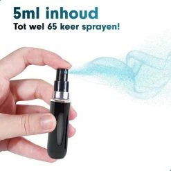 MaxedMore Navulbare Parfumverstuiver 5ml Zwart - 65 Keer Spraybare Parfum Verstuiver - Hervulbaar Tasverstuiver Voor Parfum - Meeneem Mini Geur Flesje Voor Op Reis - Lipstick Formaat Navulbaar Parfumflesje -Givenchy-winkel 550x550 130