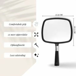 MOONIE'S? MOONIE'S Handspiegel Met Handvat - Make Up Spiegel - Scheerspiegel - Kappersspiegel - Zwart 9 MOONIE'S? MOONIE'S Handspiegel Met Handvat - Make Up Spiegel - Scheerspiegel - Kappersspiegel - Zwart -Givenchy-winkel 550x550 167