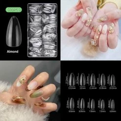 Royala Almond Nepnagels Plaknagels 500 Stuks - Ultrathin (Superdun) - "Royala Superthin Nail Extension Line"