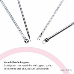 MALEZO Premium Products Professionele Comedonenlepel Set - Puistjes Verwijderen - Comedonendrukker - Puisten Verwijderaar - Mee Eter Verwijderaar 9 MALEZO Premium Products Professionele Comedonenlepel Set - Puistjes Verwijderen - Comedonendrukker - Puisten Verwijderaar - Mee Eter Verwijderaar -Givenchy-winkel 550x550 181