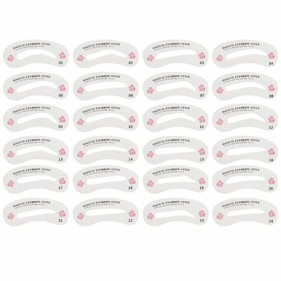 LOUZIR Wenkbrauw Sjablonen Set - 24 Stuks - Wenkbrauw Tekenen 5 LOUZIR Wenkbrauw Sjablonen Set - 24 Stuks - Wenkbrauw Tekenen - Afbeelding 5