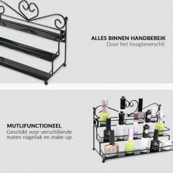 Confibel Nagellak Organizer - Nagellak Flesjes Houder - Essentiële Oliën Organizer - Rek Voor Flesjes - Wanddecoratie - Zwart 16 Confibel Nagellak Organizer - Nagellak Flesjes Houder - Essentiële Oliën Organizer - Rek Voor Flesjes - Wanddecoratie - Zwart -Givenchy-winkel 550x550 233