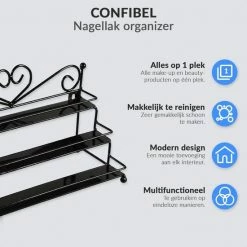 Confibel Nagellak Organizer - Nagellak Flesjes Houder - Essentiële Oliën Organizer - Rek Voor Flesjes - Wanddecoratie - Zwart 20 Confibel Nagellak Organizer - Nagellak Flesjes Houder - Essentiële Oliën Organizer - Rek Voor Flesjes - Wanddecoratie - Zwart -Givenchy-winkel 550x550 235