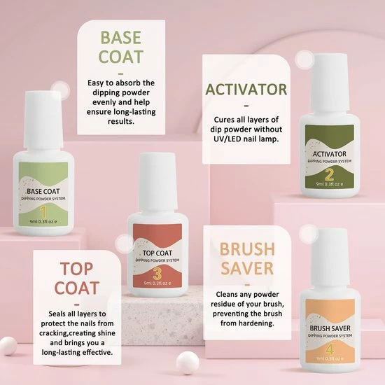 GLAMADOR Dipping Powder Nailset - Starter Kit - Aanvul Kit - 8 Kleuren - Dip Poeder - Meest Complete Starterspakket - Nagelset - Cadeau Voor Vrouwen 6 GLAMADOR Dipping Powder Nailset - Starter Kit - Aanvul Kit - 8 Kleuren - Dip Poeder - Meest Complete Starterspakket - Nagelset - Cadeau Voor Vrouwen - Afbeelding 6