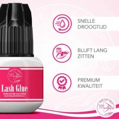 MURLEY'S Wimperlijm- Wimperextensions Lijm - Lash Glue - Zwart - Eenmalig Aanbrengen Voor Wekenlang Plezier - Perfecte Wimpers -Givenchy-winkel 550x550 304
