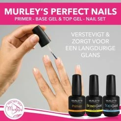 MURLEY'S MURLEY’s Primer Base Coat Top Coat 3 In 1 Set Voor Gellak Polygel Acryl Basecoat & Topcoat - 3x 15ml - Gel Nagellak - Gelnagellak - UV / LED Lamp Gelnagels -Givenchy-winkel 550x550 348