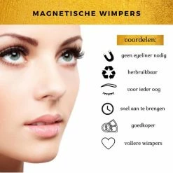 Merkloos Magnetische Wimpers Met Applicator - Nepwimpers - Magnetic Lashes - Wimpers Magnetisch - Magnetische Wimpers Zonder Eyeliner - 2 Stuks - Inclusief Applicator -Givenchy-winkel 550x550 409