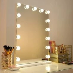 Bright Beauty Vanity Hollywood Make Up Spiegel Met Verlichting - H 58 X B 43 Cm - Zonder Rand - Drie Lichtstanden - Wit 10 Bright Beauty Vanity Hollywood Make Up Spiegel Met Verlichting - H 58 X B 43 Cm - Zonder Rand - Drie Lichtstanden - Wit -Givenchy-winkel 550x550 460