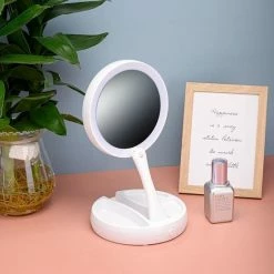 Decopatent Inklapbare Make-Up Spiegel Met LED Verlichting - 10x Vergroting - Opvouwbare Staande Makeup Spiegel - Vergrootspiegel 14 Decopatent Inklapbare Make-Up Spiegel Met LED Verlichting - 10x Vergroting - Opvouwbare Staande Makeup Spiegel - Vergrootspiegel -Givenchy-winkel 550x550 478