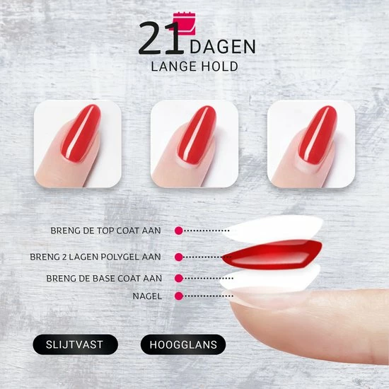 Miss Jules - 6-Delige Gellak Starterspakket - Nagellak - Kleur Rood, Wit & Glitter - Glanzend & Dekkend Resultaat 11 Miss Jules - 6-Delige Gellak Starterspakket - Nagellak - Kleur Rood, Wit & Glitter - Glanzend & Dekkend Resultaat - Afbeelding 11