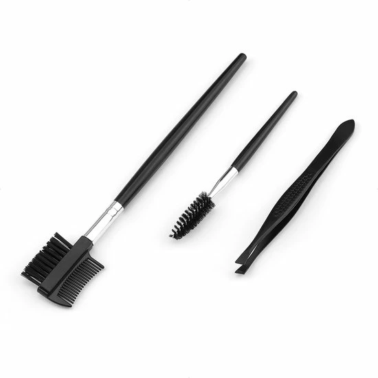 Evvie Wenkbrauw Trimmer Set - 8-delig – Met Epileer Pincet, 2x Wenkbrauw Schaartje, 2x Wenkbrauwmesje, Wenkbrauw Borstel, Wenkbrauwpotlood, Spoolie – In Stevige Etui - Zwart 9 Evvie Wenkbrauw Trimmer Set - 8-delig – Met Epileer Pincet, 2x Wenkbrauw Schaartje, 2x Wenkbrauwmesje, Wenkbrauw Borstel, Wenkbrauwpotlood, Spoolie – In Stevige Etui - Zwart - Afbeelding 9