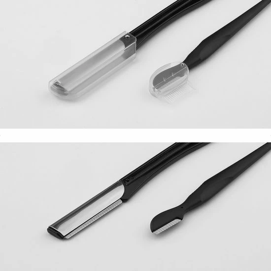 Evvie Wenkbrauw Trimmer Set - 8-delig – Met Epileer Pincet, 2x Wenkbrauw Schaartje, 2x Wenkbrauwmesje, Wenkbrauw Borstel, Wenkbrauwpotlood, Spoolie – In Stevige Etui - Zwart 12 Evvie Wenkbrauw Trimmer Set - 8-delig – Met Epileer Pincet, 2x Wenkbrauw Schaartje, 2x Wenkbrauwmesje, Wenkbrauw Borstel, Wenkbrauwpotlood, Spoolie – In Stevige Etui - Zwart - Afbeelding 12