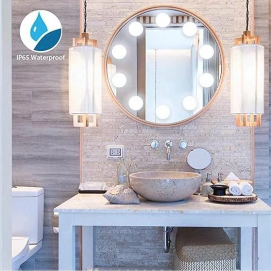 Jumalu Hollywood Spiegellampen Spiegelverlichting Met 10 LED Lampen Dimbare Make Up Spiegel Lamp 4 Meter Kabel 9 Jumalu Hollywood Spiegellampen Spiegelverlichting Met 10 LED Lampen Dimbare Make Up Spiegel Lamp 4 Meter Kabel - Afbeelding 9