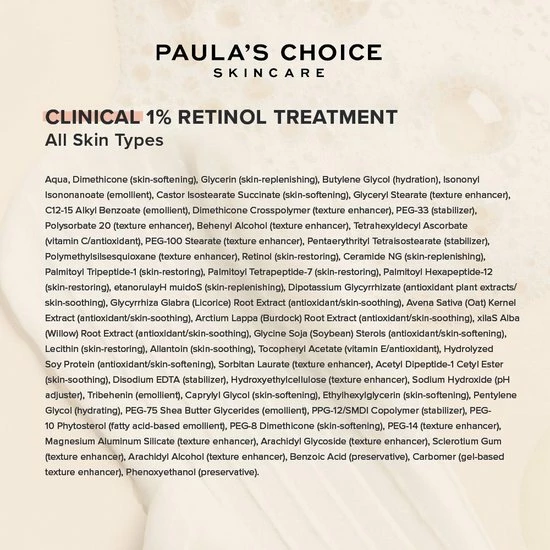 Paula's Choice Clinical 1% Retinol Treatment - Vitamine A Serum - Alle Huidtypen - 30 Ml 6 Paula's Choice Clinical 1% Retinol Treatment - Vitamine A Serum - Alle Huidtypen - 30 Ml - Afbeelding 6