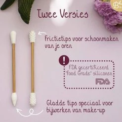Bamboozy 2x Herbruikbare Wattenstaafjes Bamboe Met Bamboehouder Wasbare Oorstaafjes Oorstokjes Zero Waste Plastic Vrij Duurzaam -Givenchy-winkel 550x550 589