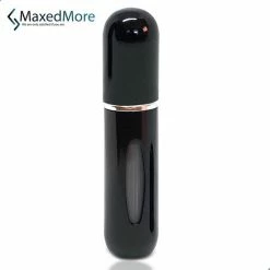 Giftshop JR Parfumflesje - Parfumflesje Voor In Vliegtuig - Hervulbaar - Navulbare Parfum Verstuiver - Voor Op Reis - Lipstick Formaat - 5ML - Zwart
