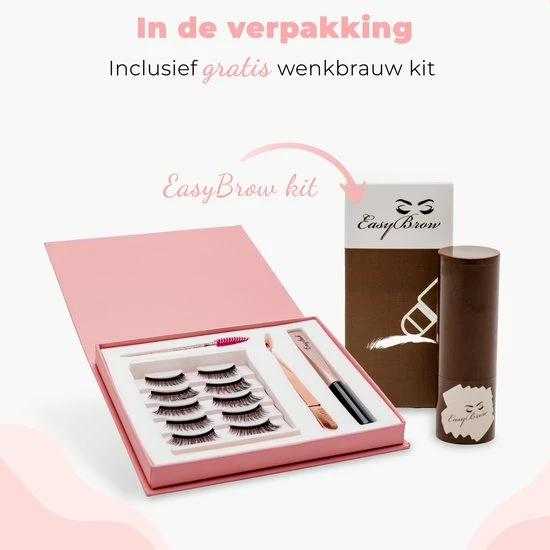 EasyLash Magnetische Wimperset Incl. EasyBrow Wenkbrauw Kit Donkerbruin T.w.v. 30 Lashes Lash Lift - Wimpers - Wimperextensions Wenkbrauw Stempel Wenkbrauw Sjabloon 4 EasyLash Magnetische Wimperset Incl. EasyBrow Wenkbrauw Kit Donkerbruin T.w.v. 30 Lashes Lash Lift - Wimpers - Wimperextensions Wenkbrauw Stempel Wenkbrauw Sjabloon - Afbeelding 4