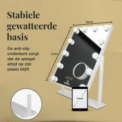 Great’s® Great's® Hollywood Make Up Spiegel Met LED Verlichting - Visagie Spiegel - Incl. Close Up 10x - Wit 11 Great’s® Great's® Hollywood Make Up Spiegel Met LED Verlichting - Visagie Spiegel - Incl. Close Up 10x - Wit -Givenchy-winkel 550x550 755