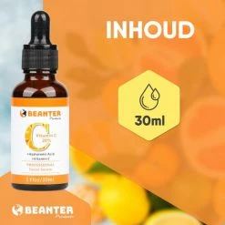 Beanter Vitamine C Serum - Vitamine E - Hyaluronzuur - 30ml -Gezichtsserum- Anti Rimpel - Anti Acne - Collageen - Verkleint Pori N - Tegen Pigmentvlekken - Herstelt UV Schade -Givenchy-winkel 550x550 846
