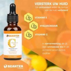 Beanter Vitamine C Serum - Vitamine E - Hyaluronzuur - 30ml -Gezichtsserum- Anti Rimpel - Anti Acne - Collageen - Verkleint Pori N - Tegen Pigmentvlekken - Herstelt UV Schade -Givenchy-winkel 550x550 847