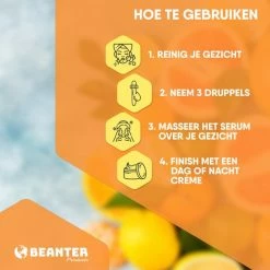 Beanter Vitamine C Serum - Vitamine E - Hyaluronzuur - 30ml -Gezichtsserum- Anti Rimpel - Anti Acne - Collageen - Verkleint Pori N - Tegen Pigmentvlekken - Herstelt UV Schade -Givenchy-winkel 550x550 849