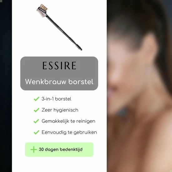Essire Luxe Wenkbrauw Borstel - Wimperborstel - Wimperkam - 3-in-1 7 Essire Luxe Wenkbrauw Borstel - Wimperborstel - Wimperkam - 3-in-1 - Afbeelding 7