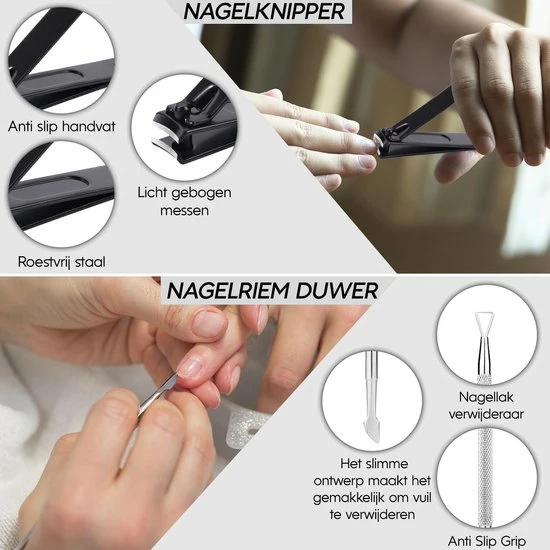 Thumbs Up 7-Delige Nagel Set - Ingegroeide Teennagel - Nageltang - Teennagelknipper - Nagelknipper Set - Zwart 5 Thumbs Up 7-Delige Nagel Set - Ingegroeide Teennagel - Nageltang - Teennagelknipper - Nagelknipper Set - Zwart - Afbeelding 5