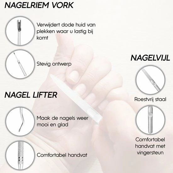 Thumbs Up 7-Delige Nagel Set - Ingegroeide Teennagel - Nageltang - Teennagelknipper - Nagelknipper Set - Zwart 6 Thumbs Up 7-Delige Nagel Set - Ingegroeide Teennagel - Nageltang - Teennagelknipper - Nagelknipper Set - Zwart - Afbeelding 6