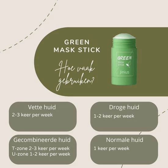 Jinius Green Mask Stick Green Tea Stick Gezichtsmasker Gezichtsverzorging - Mee-eters Verwijderen Acne Verwijderen Natuurlijk Product 5 Jinius Green Mask Stick Green Tea Stick Gezichtsmasker Gezichtsverzorging - Mee-eters Verwijderen Acne Verwijderen Natuurlijk Product - Afbeelding 5