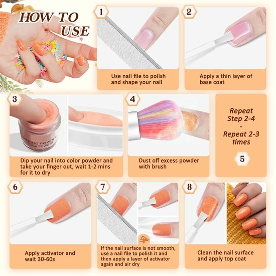 GLAMADOR Dipping Powder Nailset - Starter Kit - Aanvul Kit - 8 Kleuren - Dip Poeder - Meest Complete Starterspakket - Nagelset - Cadeau Voor Vrouwen - Rode Serie 6 GLAMADOR Dipping Powder Nailset - Starter Kit - Aanvul Kit - 8 Kleuren - Dip Poeder - Meest Complete Starterspakket - Nagelset - Cadeau Voor Vrouwen - Rode Serie - Afbeelding 6