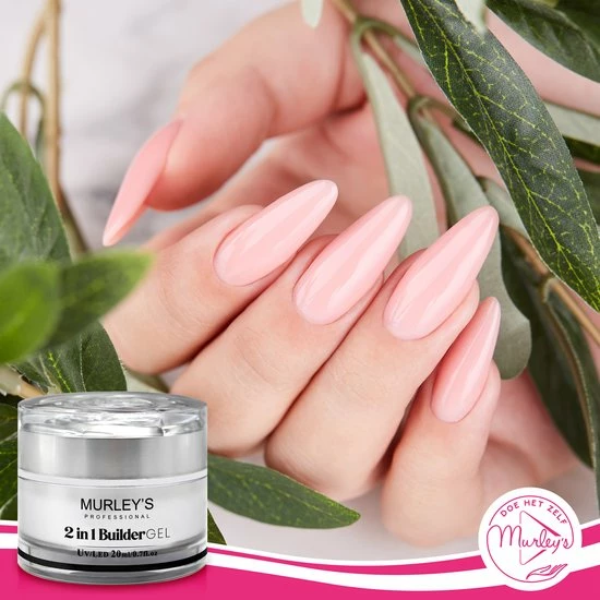 MURLEY'S 2 In 1 BUILDER GEL UV-LED Builder Gel Voor Gelnagels Transparant 20 Ml Op Acrylbasis. Verlengen En Vormen Van De Nagels Zonder Basecoat. 5 MURLEY'S 2 In 1 BUILDER GEL UV-LED Builder Gel Voor Gelnagels Transparant 20 Ml Op Acrylbasis. Verlengen En Vormen Van De Nagels Zonder Basecoat. - Afbeelding 5