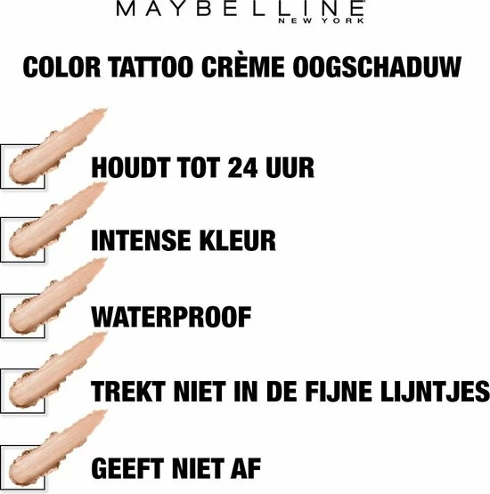 Maybelline Color Tattoo 24H Oogschaduw - 35 On And On Bronze - Bruin 11 Maybelline Color Tattoo 24H Oogschaduw - 35 On And On Bronze - Bruin - Afbeelding 11