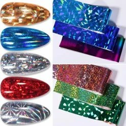 Set Van 50 X Transfer Nail Art Folie - Holografisch - Nagel Foil / Transferfolie - Nagelstickers - Nail Art Sparkolia -Givenchy-winkel 550x557