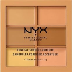 NYX PMU NYX Professional Makeup Conceal, Correct, Contour Palette - Light 3CP01 - Concealer Palet - 9 Gr