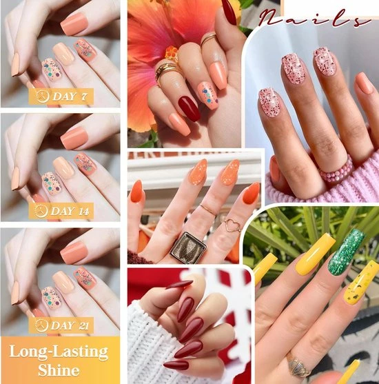 GLAMADOR Dipping Powder Nailset - Starter Kit - Aanvul Kit - 8 Kleuren - Dip Poeder - Meest Complete Starterspakket - Nagelset - Cadeau Voor Vrouwen - Rode Serie 5 GLAMADOR Dipping Powder Nailset - Starter Kit - Aanvul Kit - 8 Kleuren - Dip Poeder - Meest Complete Starterspakket - Nagelset - Cadeau Voor Vrouwen - Rode Serie - Afbeelding 5