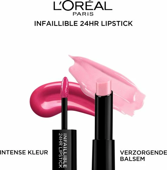 L?Or?al Paris L Or Al Paris Infallible Lippenstift - 121 Flawless Fuschia 11 L?Or?al Paris L Or Al Paris Infallible Lippenstift - 121 Flawless Fuschia - Afbeelding 11