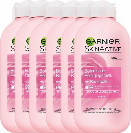 Garnier Skinactive Face SkinActive Botanische Reinigingsmelk - Droge Huid En Gevoelige Huid - 6 X 200ml - Multiverpakking 5 Garnier Skinactive Face SkinActive Botanische Reinigingsmelk - Droge Huid En Gevoelige Huid - 6 X 200ml - Multiverpakking - Afbeelding 5