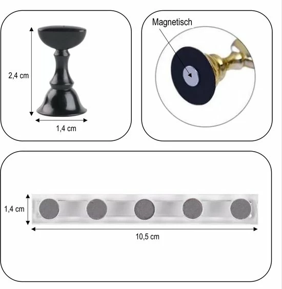 Merkloos Nagelhouder - 6-delig - Nagel Houder - Kunstnagel Houder - Tip Houder - Tiphouder - Oefen Display - Nagel Tips - Nail Art Oefenen - Nail Art - Nailart - Magnetisch - Professioneel - ZWART 5 Merkloos Nagelhouder - 6-delig - Nagel Houder - Kunstnagel Houder - Tip Houder - Tiphouder - Oefen Display - Nagel Tips - Nail Art Oefenen - Nail Art - Nailart - Magnetisch - Professioneel - ZWART - Afbeelding 5