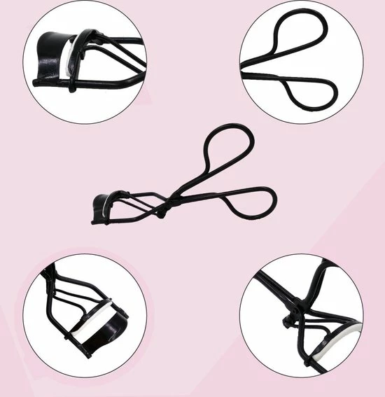 Allures Professionele Wimperkruller Met 3 Siliconen Pads - Zwart 3 Allures Professionele Wimperkruller Met 3 Siliconen Pads - Zwart - Afbeelding 3