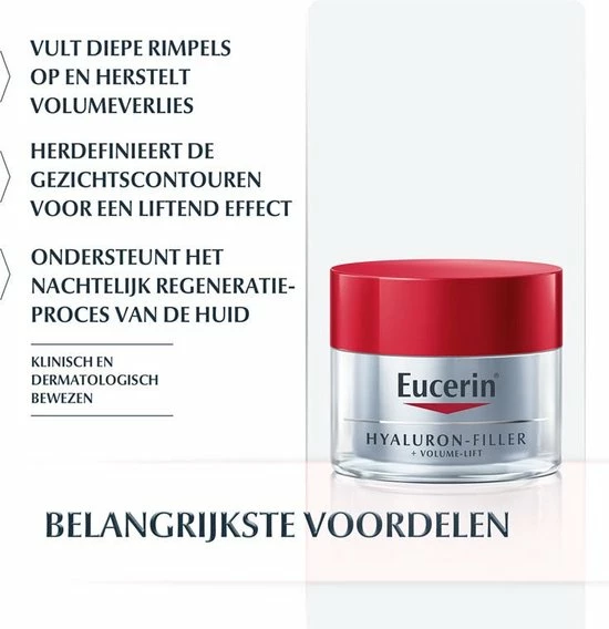 Eucerin Hyaluron-Filler + Volume-Lift Nachtcr Me 2 Eucerin Hyaluron-Filler + Volume-Lift Nachtcr Me - Afbeelding 2