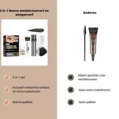 Eelhoe 2 In 1 - Henna Wenkbrauwverf En Wimperverf - Zwart - Henna Brows - DIY Henna Brows Kit - Starterspakket -Givenchy-winkel 550x572 1