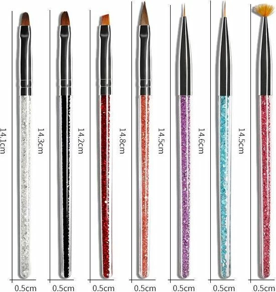 Twinza Acrylpenselen- 7 Stuks - Nagel Decoratie - Acrylnagels - Arcyl Penselen - Acryl - Nagels - Polygel - Penselen - Nagellak - Gelnagels - Gereedschap - Nagelstyliste - Gellak - Nagelgereedschap - Schoencadeautje 5 Twinza Acrylpenselen- 7 Stuks - Nagel Decoratie - Acrylnagels - Arcyl Penselen - Acryl - Nagels - Polygel - Penselen - Nagellak - Gelnagels - Gereedschap - Nagelstyliste - Gellak - Nagelgereedschap - Schoencadeautje - Afbeelding 5