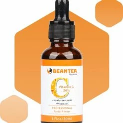 Beanter Vitamine C Serum - Vitamine E - Hyaluronzuur - 30ml -Gezichtsserum- Anti Rimpel - Anti Acne - Collageen - Verkleint Pori N - Tegen Pigmentvlekken - Herstelt UV Schade