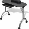 VidaXL Manicuretafel Inklapbaar Met Wieltjes Zwart