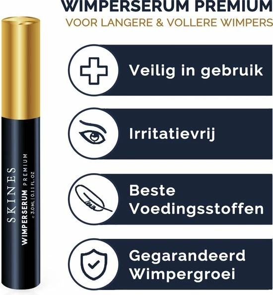 Skines Wimperserum Wimper Groei & Wimperlifting Vegan - Lange En Volle Wimpers 3ML 2 Skines Wimperserum Wimper Groei & Wimperlifting Vegan - Lange En Volle Wimpers 3ML - Afbeelding 2
