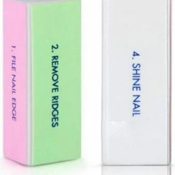 Beautydiscount Huismerk Nagelvijl/Blokvijl Voor Mooie Natuurlijke Nagels - Set Van 3 Stuks