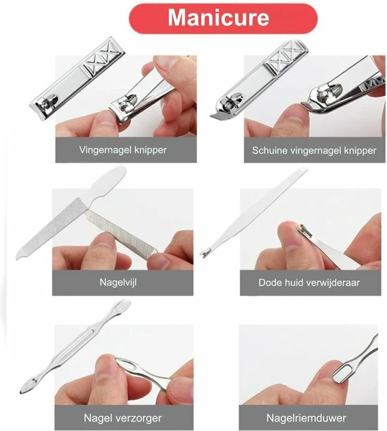Able & Borret Luxe Manicure En Pedicure Set - Nagelverzorging - Nail Art - 18 Delig - Zwart 3 Able & Borret Luxe Manicure En Pedicure Set - Nagelverzorging - Nail Art - 18 Delig - Zwart - Afbeelding 3