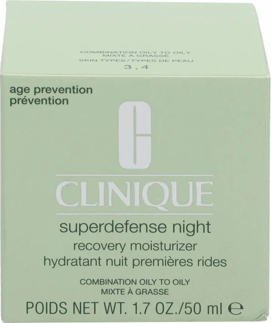 Clinique Superdefense Night Recovery Moisturizer Nachtcr Me - 50 Ml - Vette Huid 2 Clinique Superdefense Night Recovery Moisturizer Nachtcr Me - 50 Ml - Vette Huid - Afbeelding 2