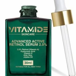 Vitamide Advanced Active Retinol Serum 2.5 Procent - Hyaluronzuur Serum Met Vitamine E, Aloe Vera Gel En Jojoba Olie - Anti Rimpel, Anti Aging En Anti Acne Serum